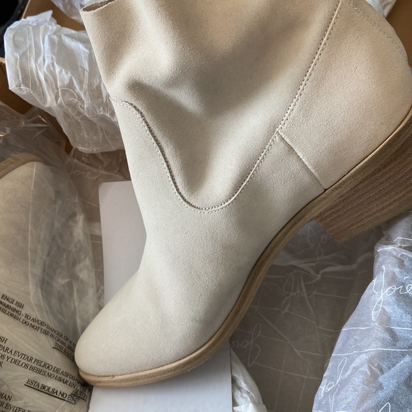 Joie Adria Suede Ankle Bootie in Latte - Picture 5 of 16